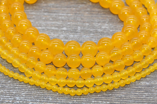 Golden Jade Gemstone Beads