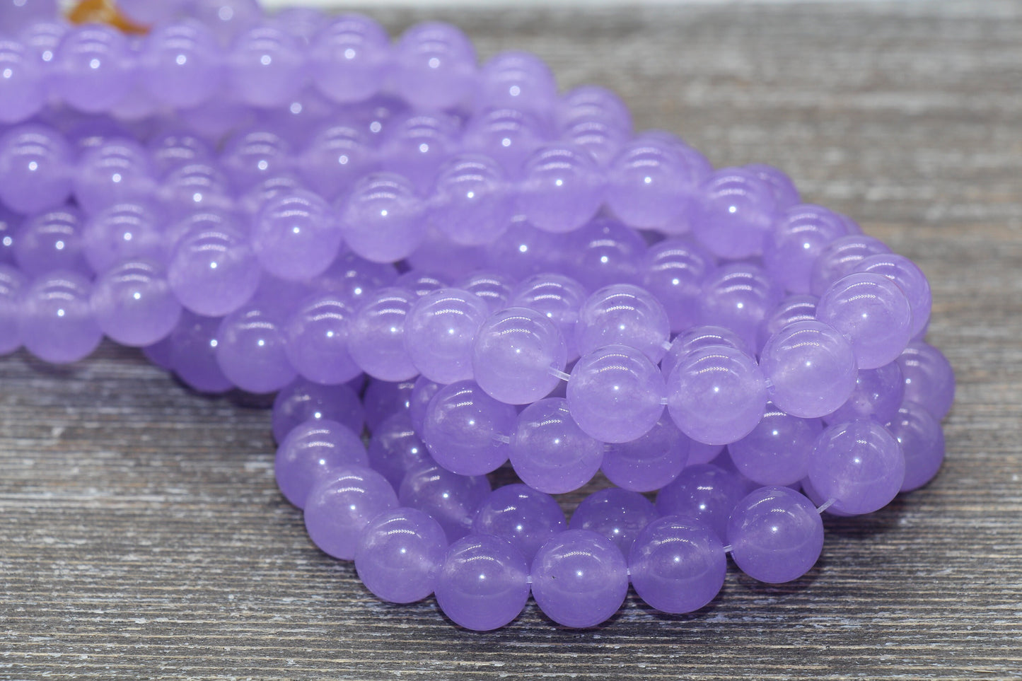 Puprle Jade Beads, Smooth Gemstone Round Loose Beads, Sizes 4mm 6mm 8mm 10mm 12mm, Full Strand 15.5" #197