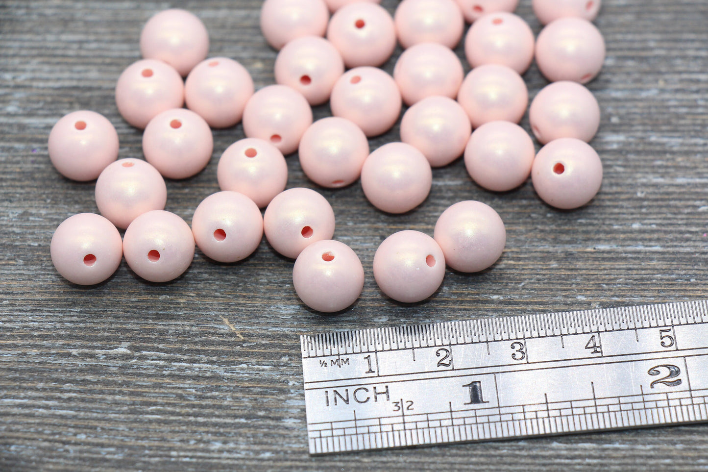 10mm Pink Shimmer Gumball Beads, Round Acrylic Loose Beads, Bubblegum Beads, Chunky Beads, Gumball Beads, Smooth Plastic Beads #1558