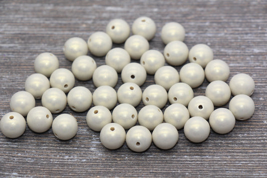 10mm Champagne Shimmer Gumball Beads, Round Acrylic Loose Beads, Bubblegum Beads, Chunky Beads, Gumball Beads, Smooth Plastic Beads #1570