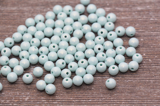 6mm Green Shimmer Gumball Beads, Round Acrylic Loose Beads, Bubblegum Beads, Chunky Beads, Round Plastic Beads #1582