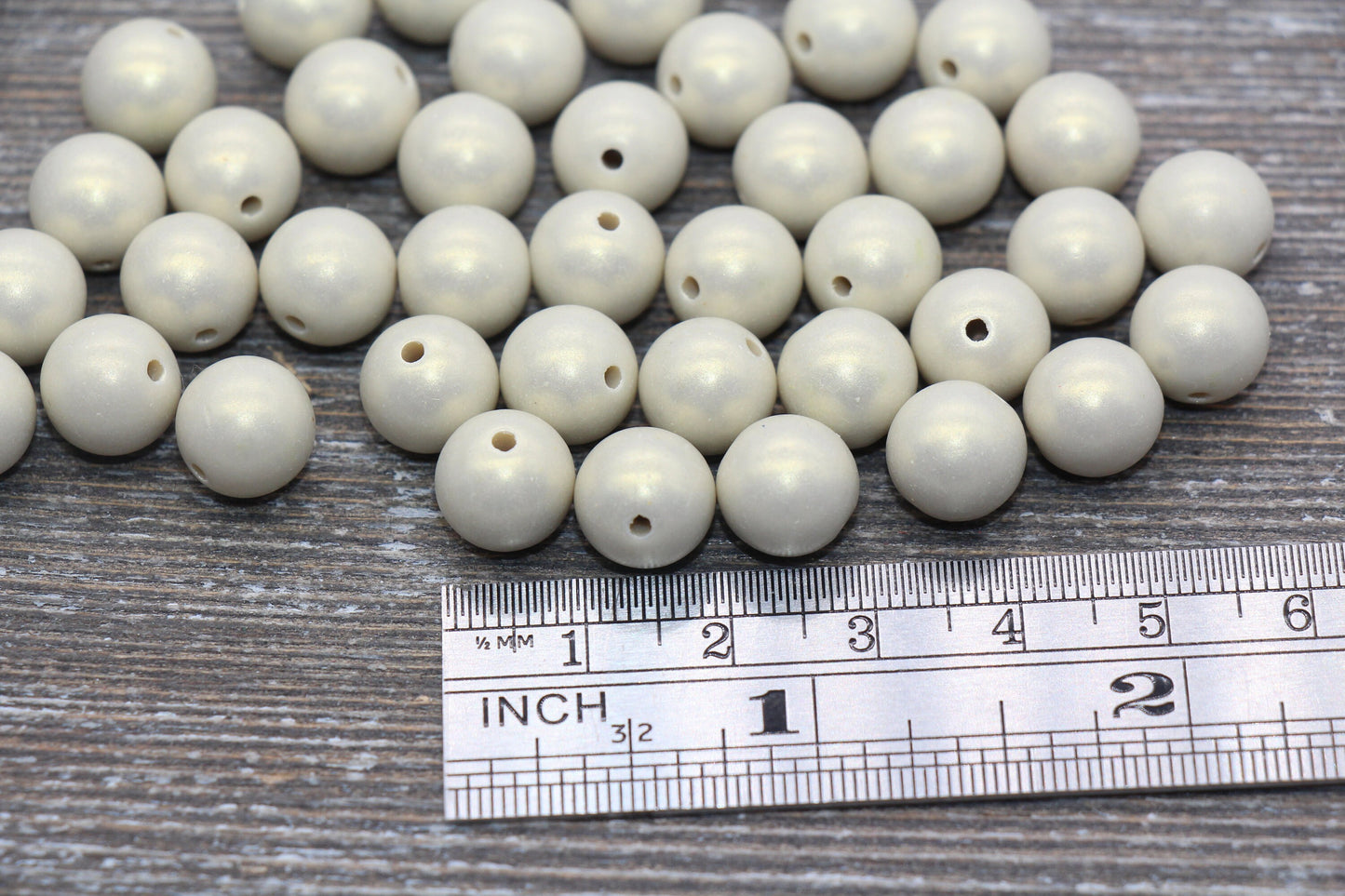 10mm Champagne Shimmer Gumball Beads, Round Acrylic Loose Beads, Bubblegum Beads, Chunky Beads, Gumball Beads, Smooth Plastic Beads #1570