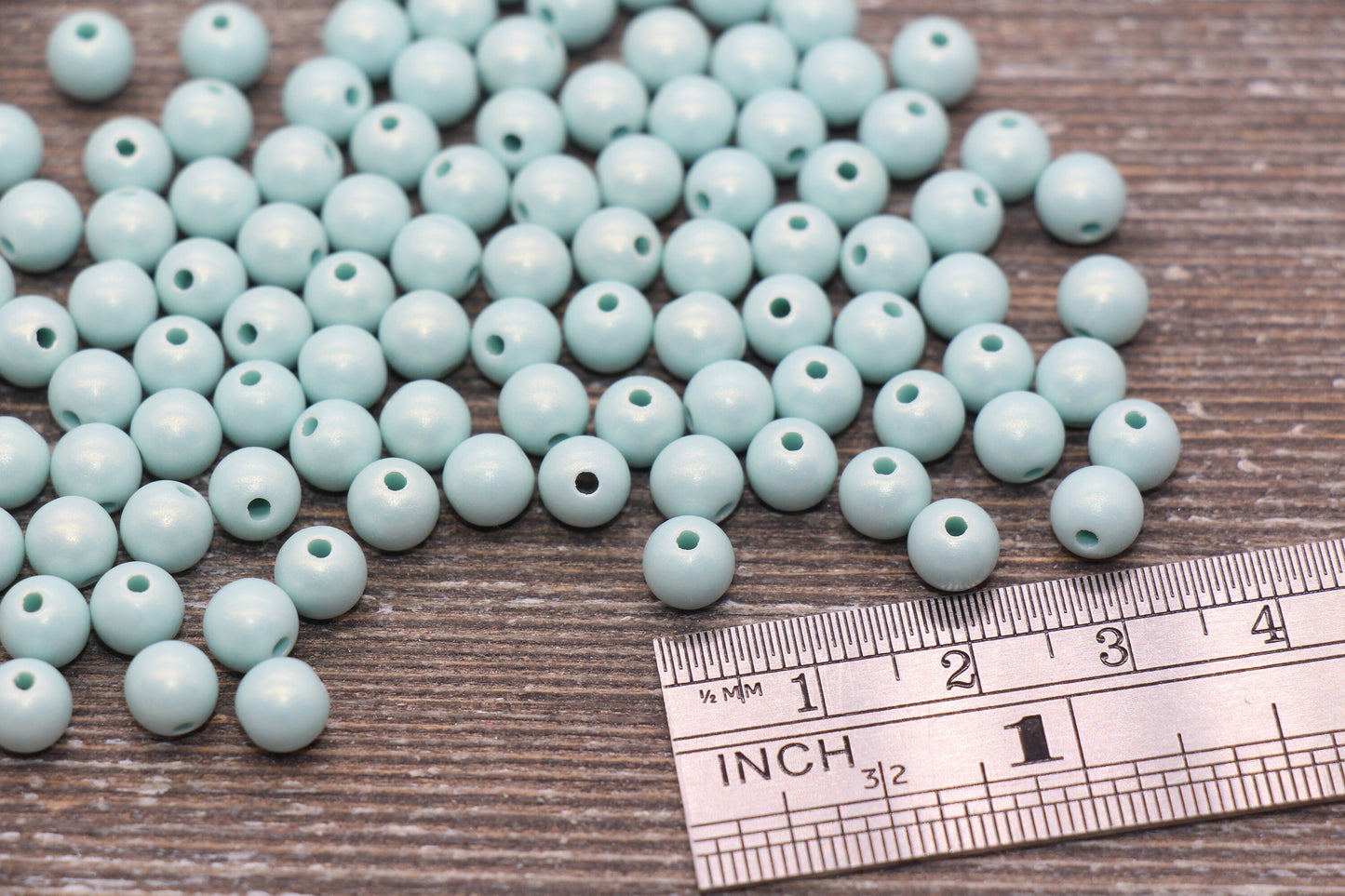 6mm Green Shimmer Gumball Beads, Round Acrylic Loose Beads, Bubblegum Beads, Chunky Beads, Round Plastic Beads #1582