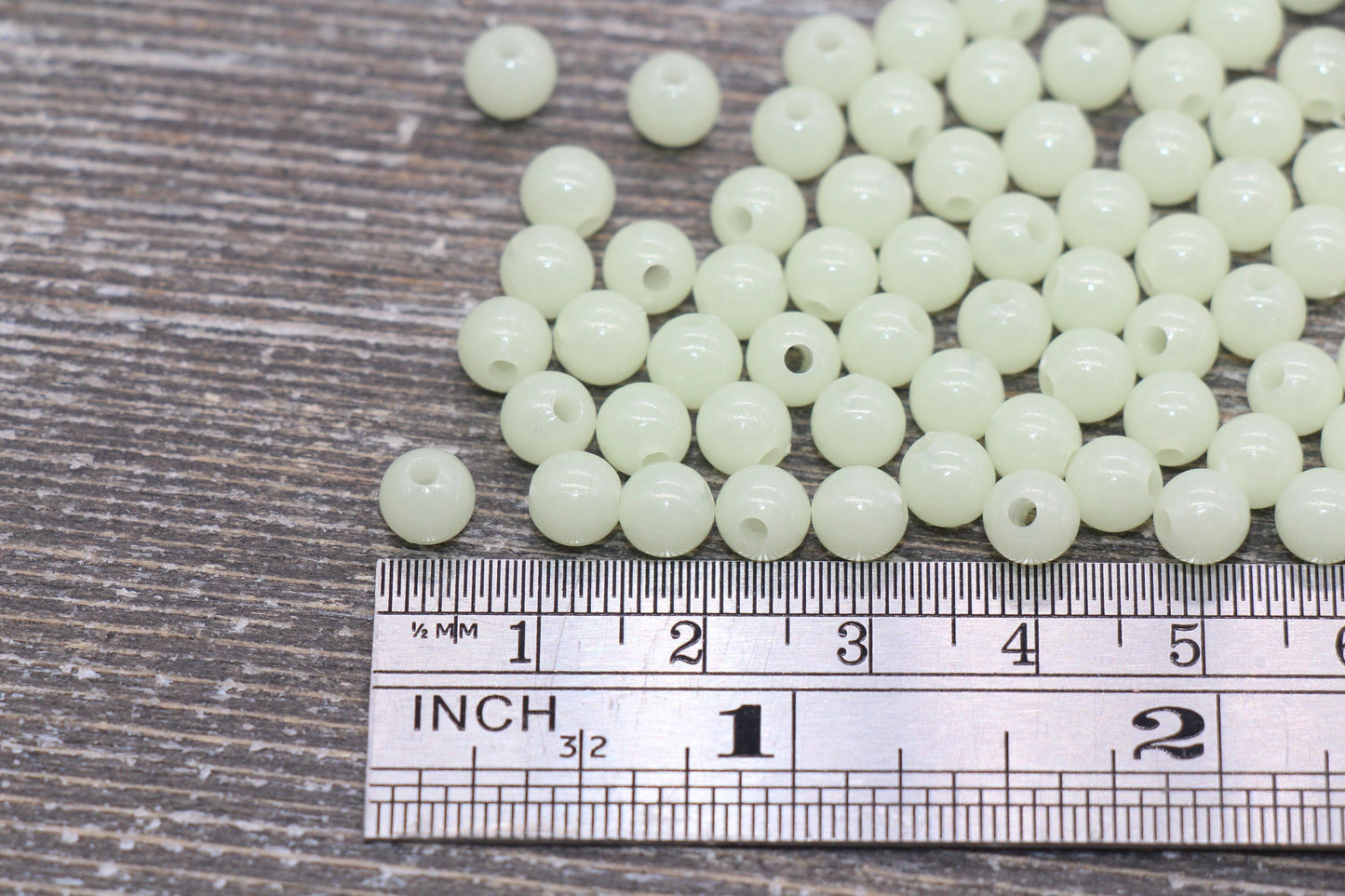 6mm Glow In Dark Beads, Plastic Beads, Acrylic Beads