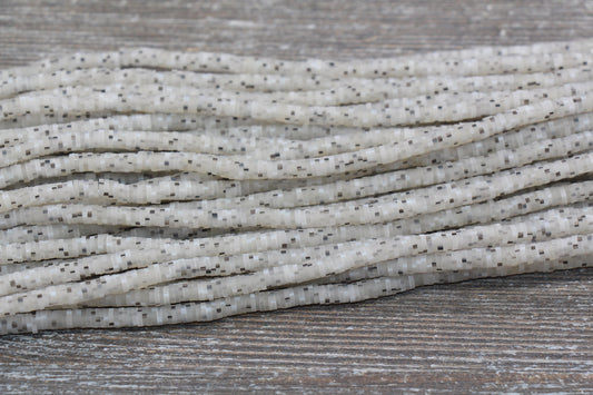 4mm Speckled Heishi Beads, Mix Color Polymer Clay Disc Beads, African Disc Beads, Vinyl Heishi, 16 inch Strand #273