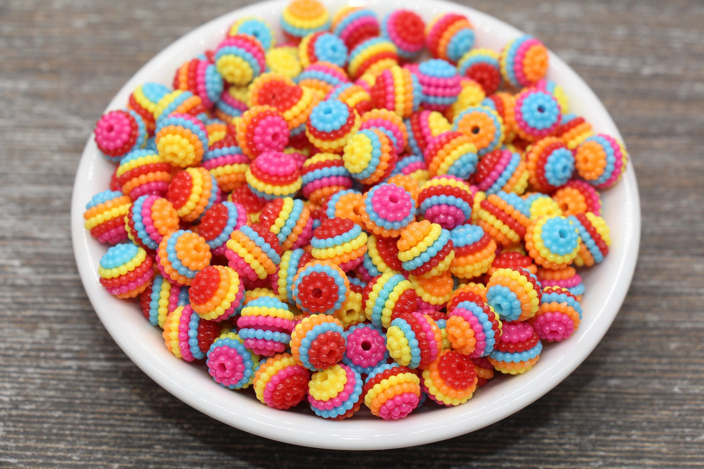 10mm Multicolor Berry Beads, Acrylic Beads, Round Acrylic Loose Beads, Bubblegum Beads, Chunky Beads, Bubble Gum Beads, #801