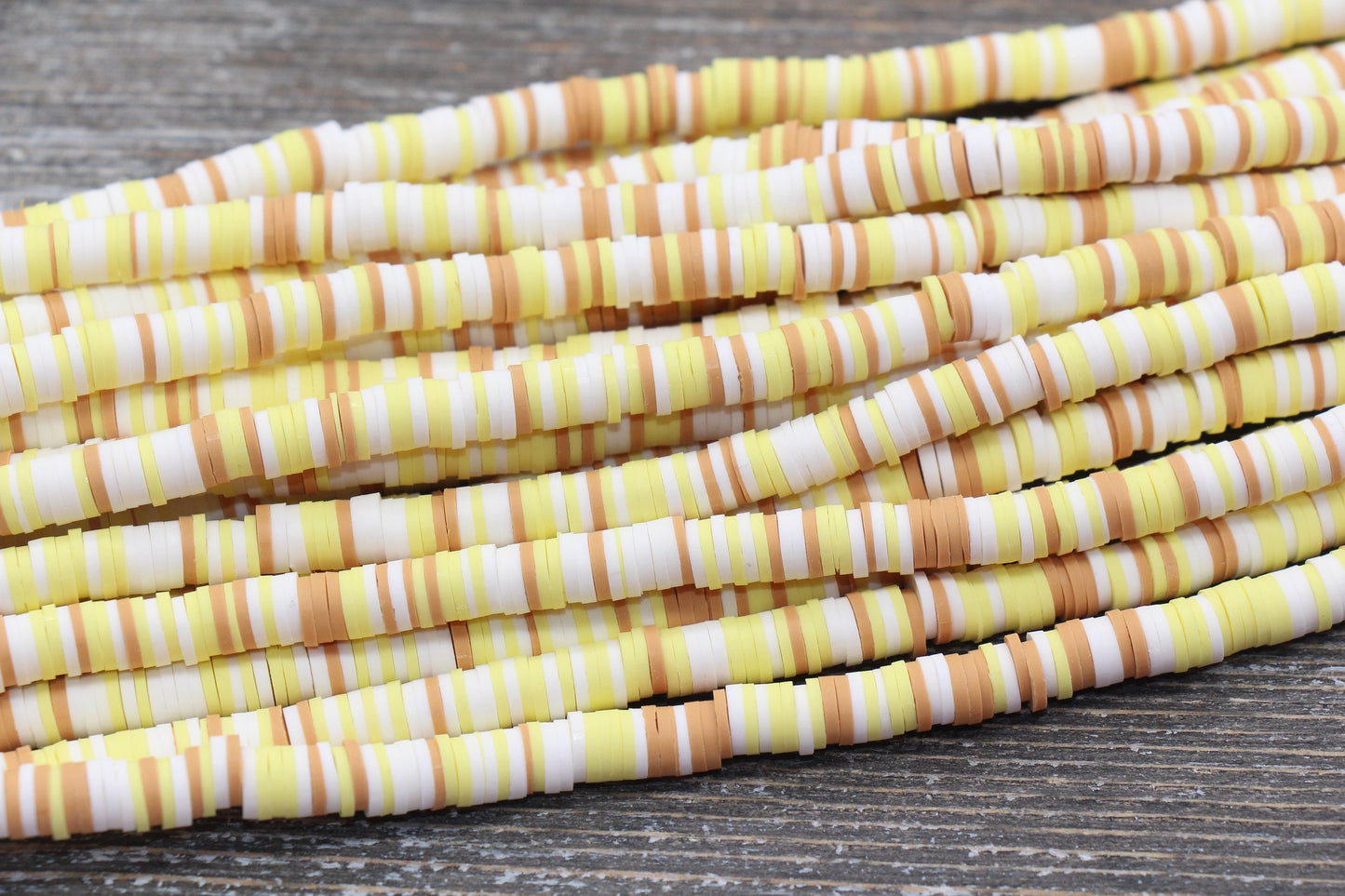 6mm Mixed Heishi Beads, Multicolored Polymer Clay Disc Beads, African Disc Beads, Wholesale Vinyl Heishi, 16 inch Strand #32
