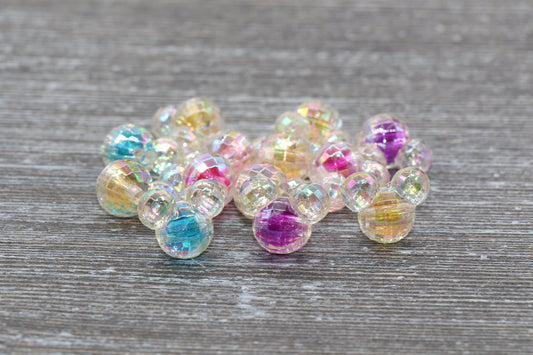 Mouse Ear Beads, Iridescent AB Mouse Beads, Acrylic Mouse Beads, Mixed Color Mouse Beads, #305