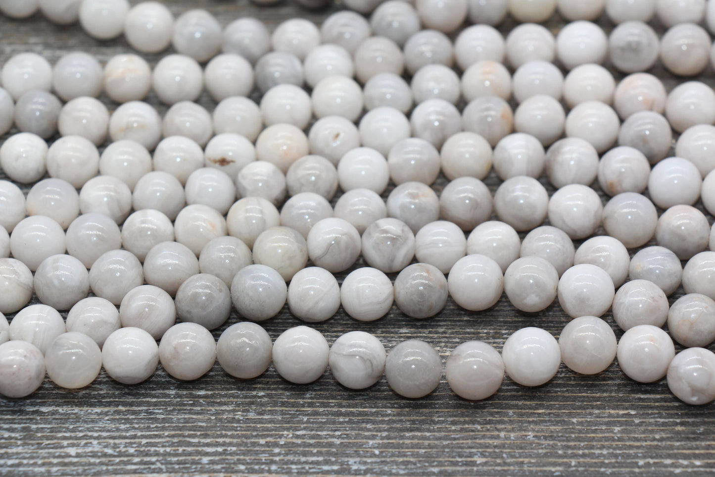 White Crazy Lace Agate Beads, Gemstone Round Loose Beads, Sizes 4mm 6mm 8mm 10mm 12mm , Full Strand 15.5 inch, #213