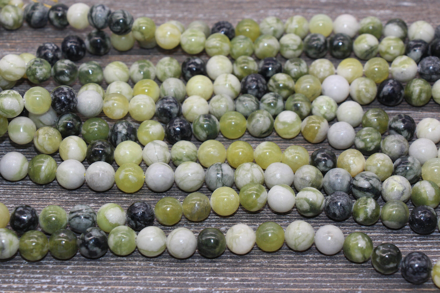 Russian Jade Beads, Natural Gemstone Round Beads, Sizes 4mm 6mm 8mm 10mm 12mm, Full Strand 15.5 inch, #89