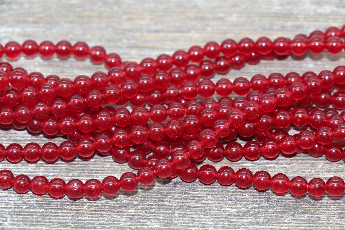 Dark Red Jade Beads, Red Gemstone Round Loose Beads, Jewelry Making Bracelet Beads, Size 4mm 6mm 8mm 10mm 12mm 15.5" Strand #226