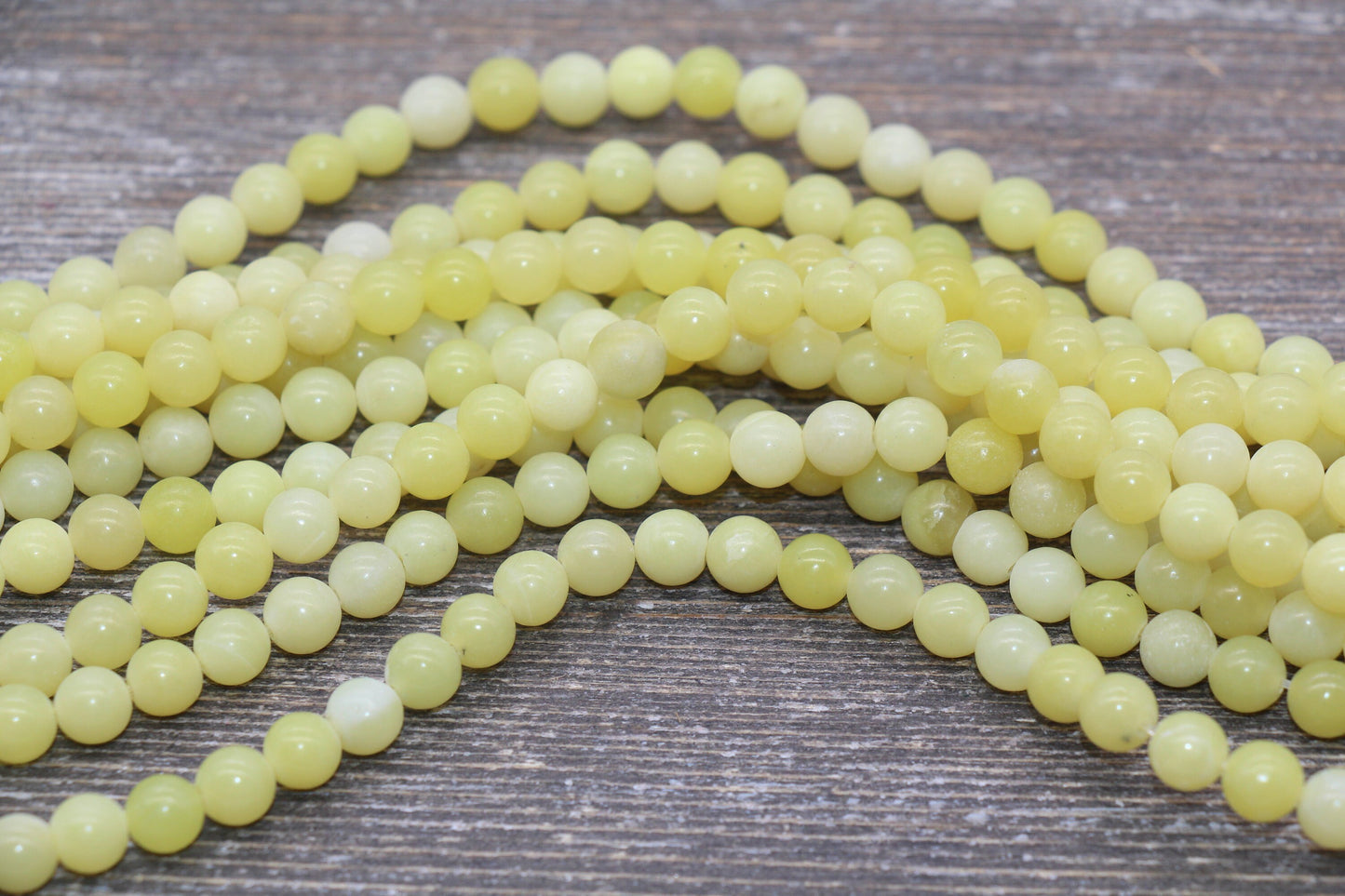 Lemon Jade Beads, Yellow Gemstone Round Loose Beads, Jewelry Making Bracelet Beads, Size 4mm 6mm 8mm 10mm 12mm 15.5" Strand #229