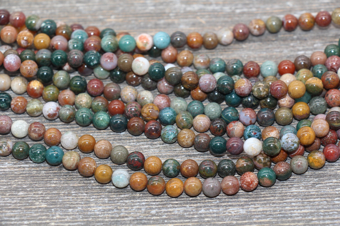 Ocean Agate Beads, Agate Gemstone Smooth Round Beads, Size 4mm 6mm 8mm , Full Strand 15.5 inch, #230