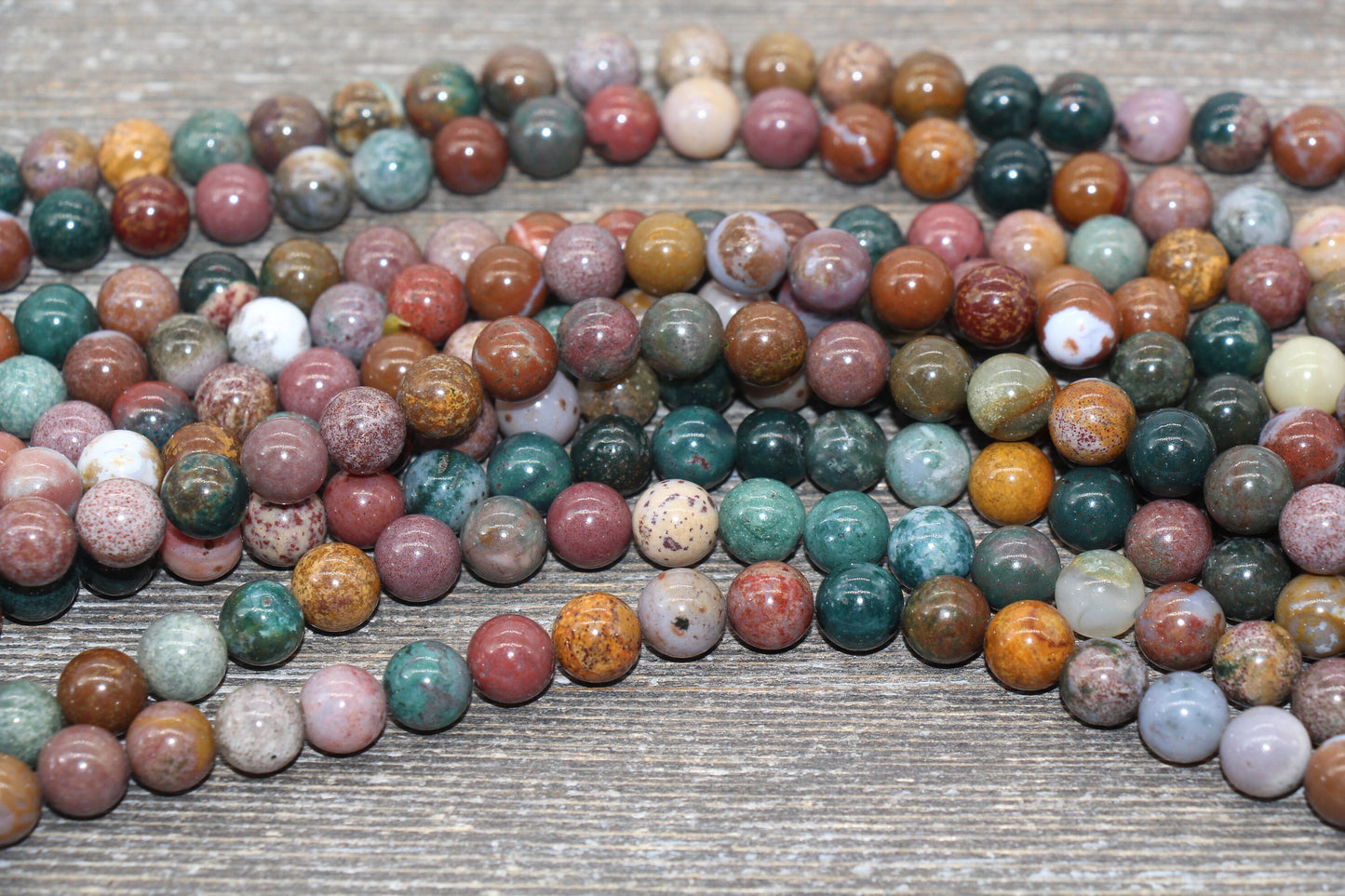 Ocean Agate Beads, Agate Gemstone Smooth Round Beads, Size 4mm 6mm 8mm , Full Strand 15.5 inch, #230