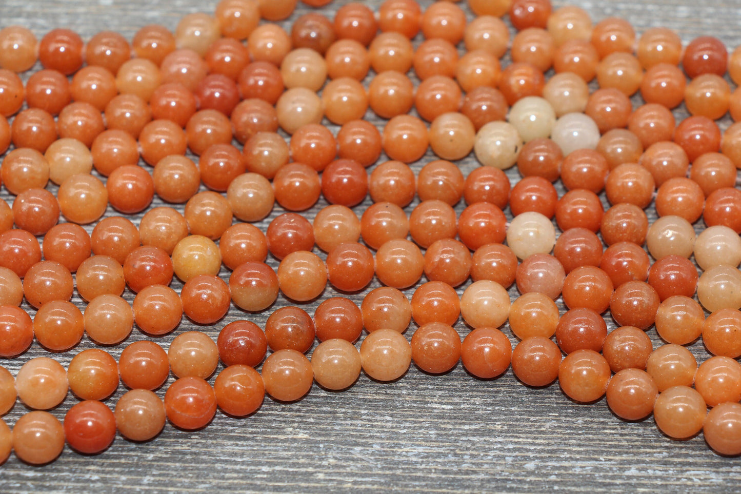Red Aventurine Beads, Aventurine Gemstone Smooth Round Beads, Jewelry Making Bracelet Beads, Size 4mm 6mm 8mm 10mm 12mm, 15.5" Strand #218