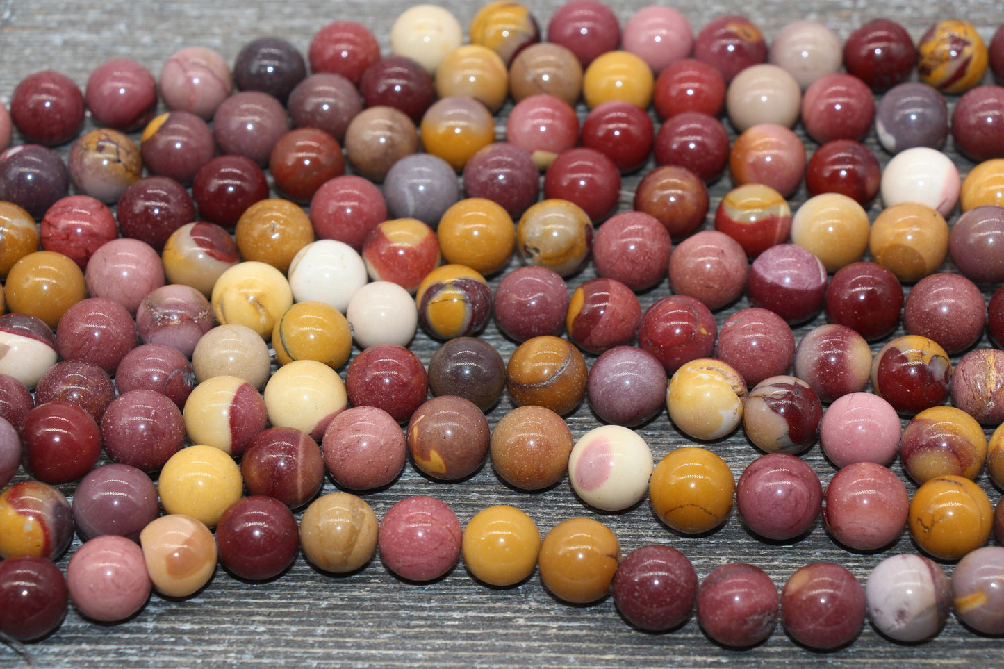 Mookaite Beads, Round Gemstone Loose Beads, Jewelry Making Bracelet Beads, Size 4mm 6mm 8mm 10mm, 15.5'' Strand, #156