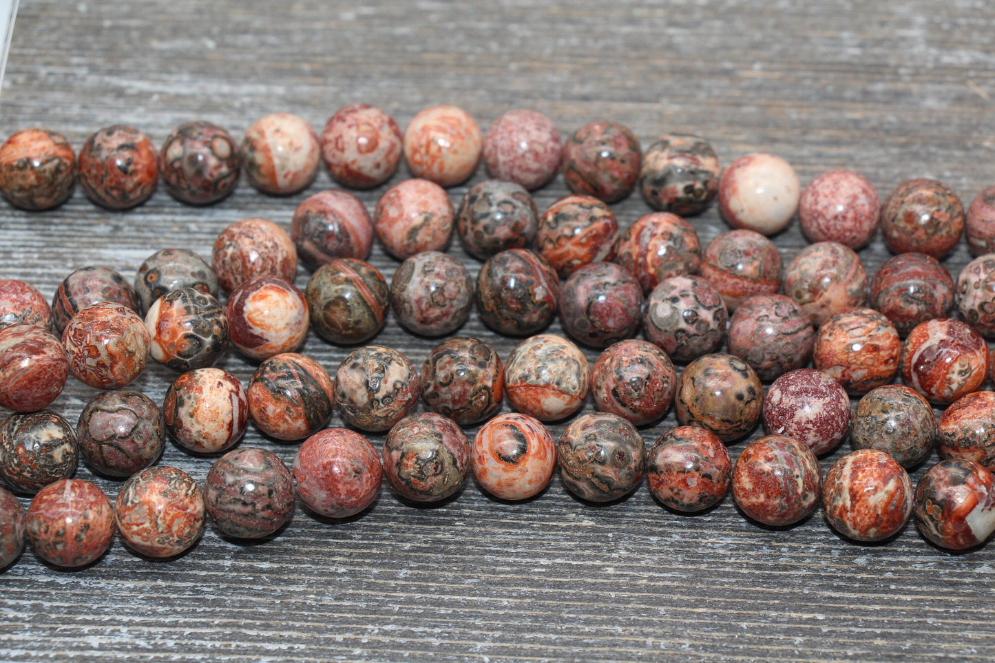 Leopard Skin Jasper Beads, Round Gemstone Loose Beads, Jewelry Making Bracelet Beads, Size 4mm 6mm 8mm 10mm, 15.5'' Strand, #219