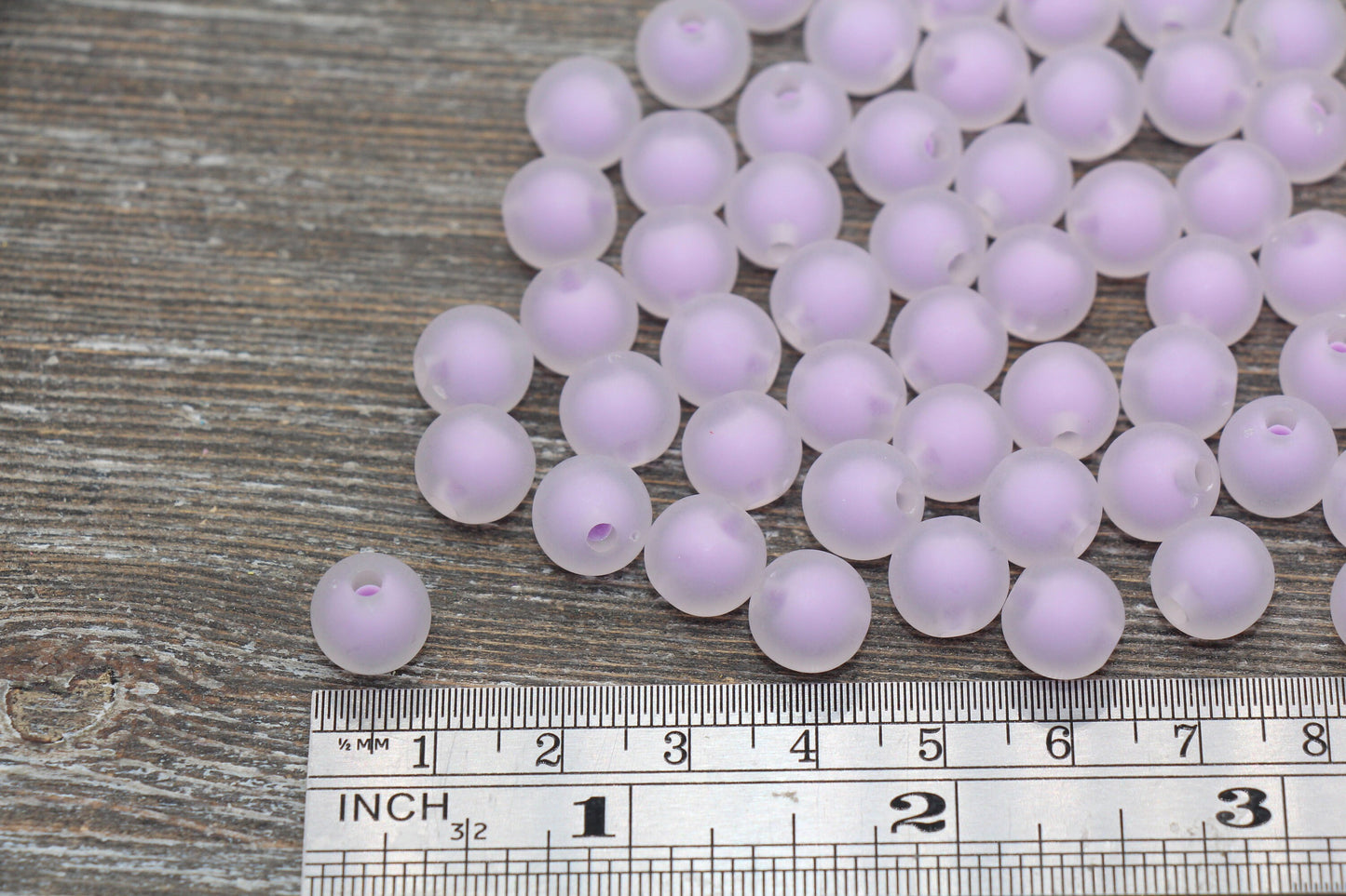 10mm Matte Purple Gumball Beads, Round Acrylic Loose Beads, Frosted Bubblegum Beads, Chunky Beads, Round Plastic Beads #1786