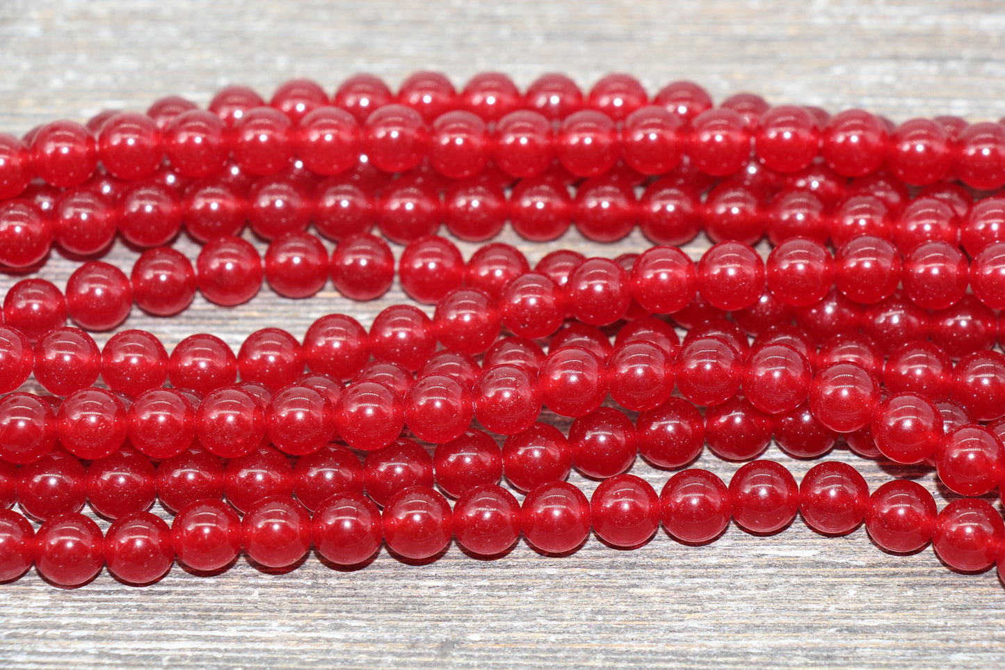 Dark Red Jade Beads, Red Gemstone Round Loose Beads, Jewelry Making Bracelet Beads, Size 4mm 6mm 8mm 10mm 12mm 15.5" Strand #226