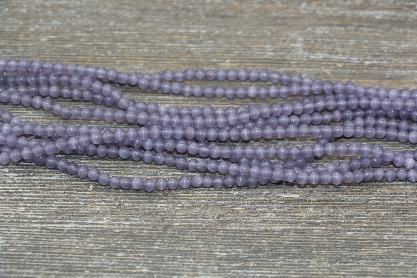 Purple Cat Eye Beads, Purple Smooth Round Beads, Sizes 4mm, 6mm, 8mm, 10mm, 12mm, Full Strand 15.5 inch, #207