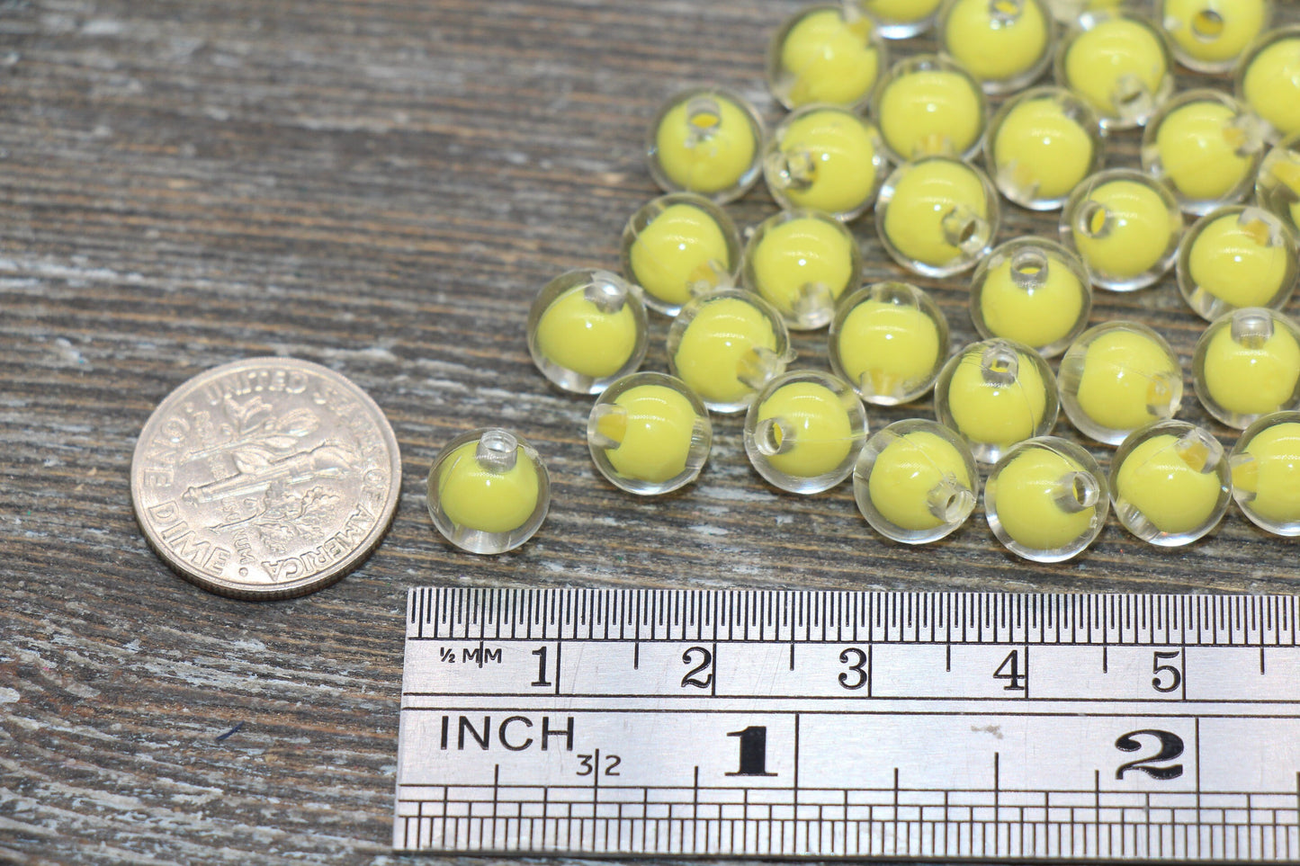 8mm Yellow Round Beads, Yellow Acrylic Round Gumball Beads, Bubblegum Beads, Plastic Round Bead, Chunky Beads, Bracelet Beads #1796
