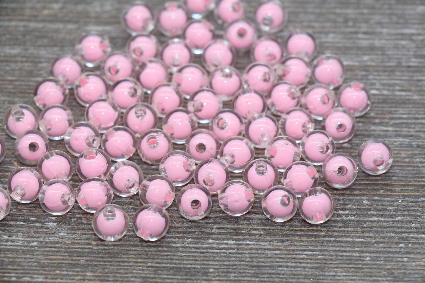 8mm Pink Round Beads, Pink Acrylic Round Gumball Beads, Bubblegum Beads, Plastic Round Bead, Chunky Beads, Bracelet Beads #1797