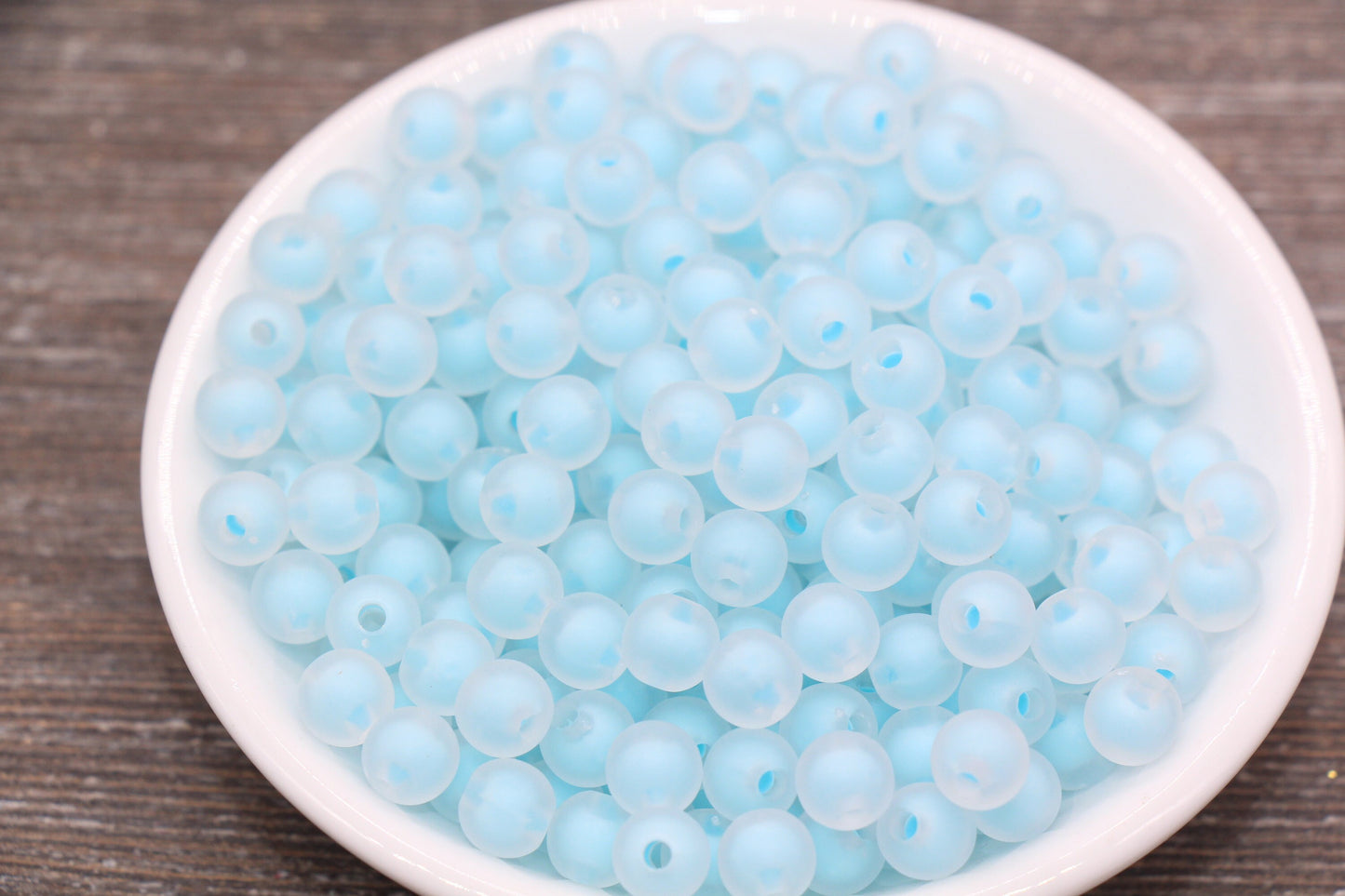 8mm Matte Blue Round Beads, Frosted Blue Acrylic Round Gumball Beads, Bubblegum Beads, Plastic Round Bead, Chunky Beads, #1801