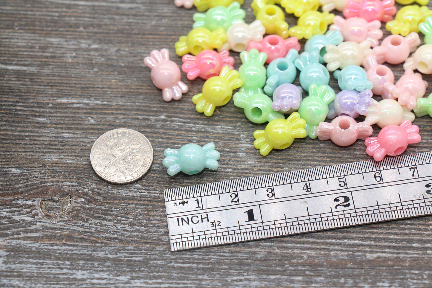 Iridescent Candy Beads, Multicolor AB Candy Beads, Candy Chunky Acrylic Beads, Bracelet Making Jewelry Finding #1902