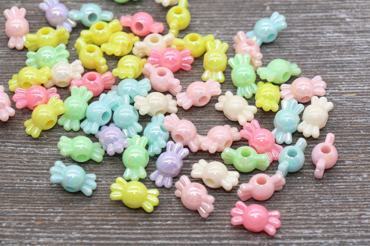 Iridescent Candy Beads, Multicolor AB Candy Beads, Candy Chunky Acrylic Beads, Bracelet Making Jewelry Finding #1902