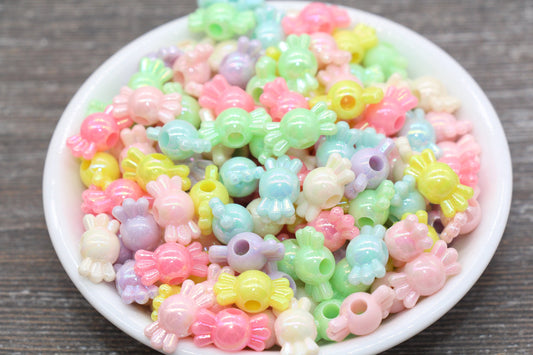 Iridescent Candy Beads, Multicolor AB Candy Beads, Candy Chunky Acrylic Beads, Bracelet Making Jewelry Finding #1902