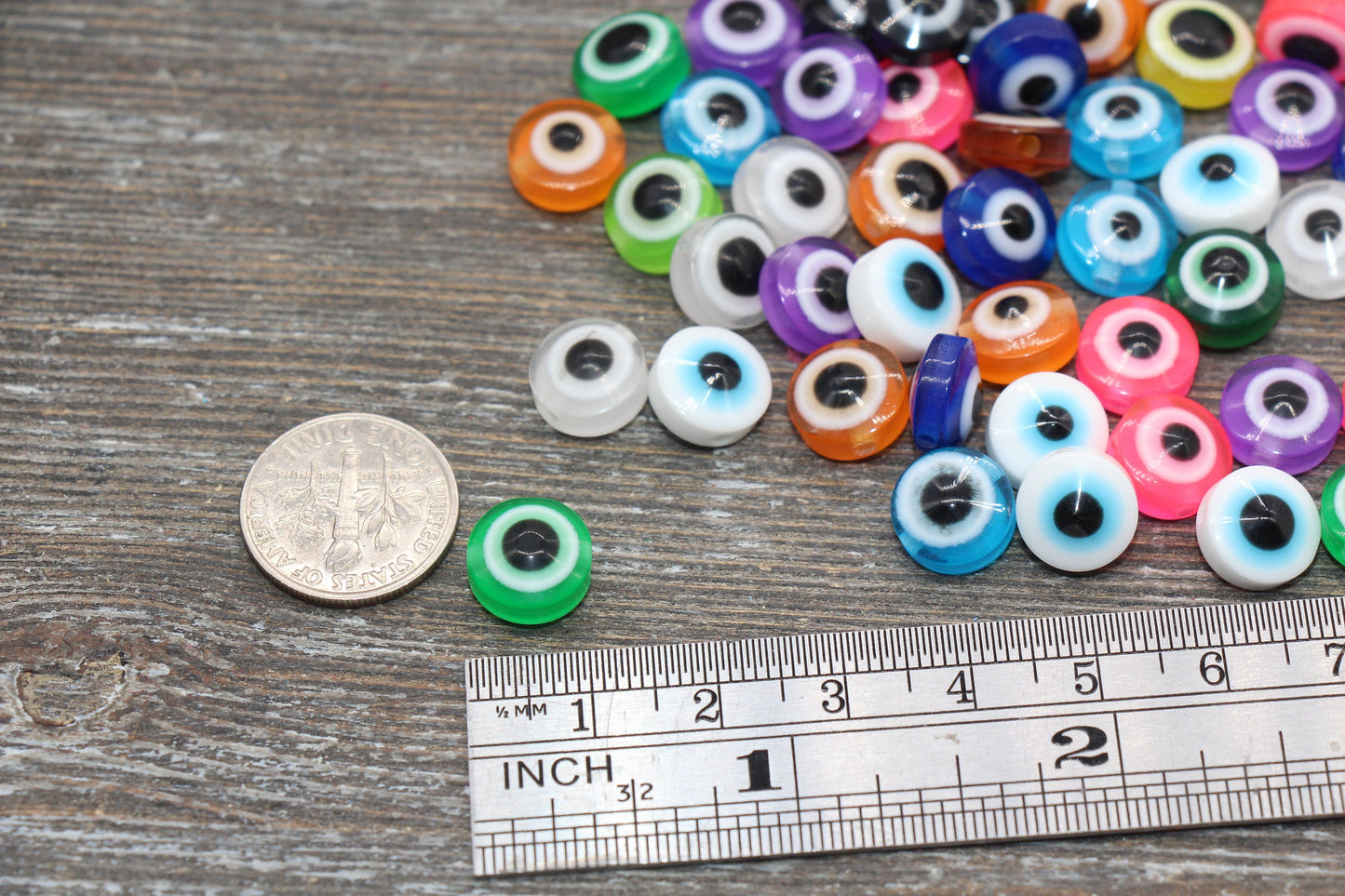 10mm Eyeball Beads, Mix Evil Eyeball Beads, Turkish Eye Beads, Greek Eye Beads, Multicolor Acrylic Eyeball Beads #1890