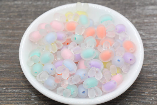 Frosted Bunny Beads, Matte Mix Color Bunny Beads, Chunky Acrylic Beads, Bracelet Making Jewelry Finding #1895