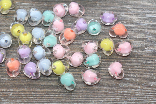 Mix Heart Beads, Multicolor Heart Beads, Heart Chunky Acrylic Beads, Bracelet Making Jewelry Finding #1897