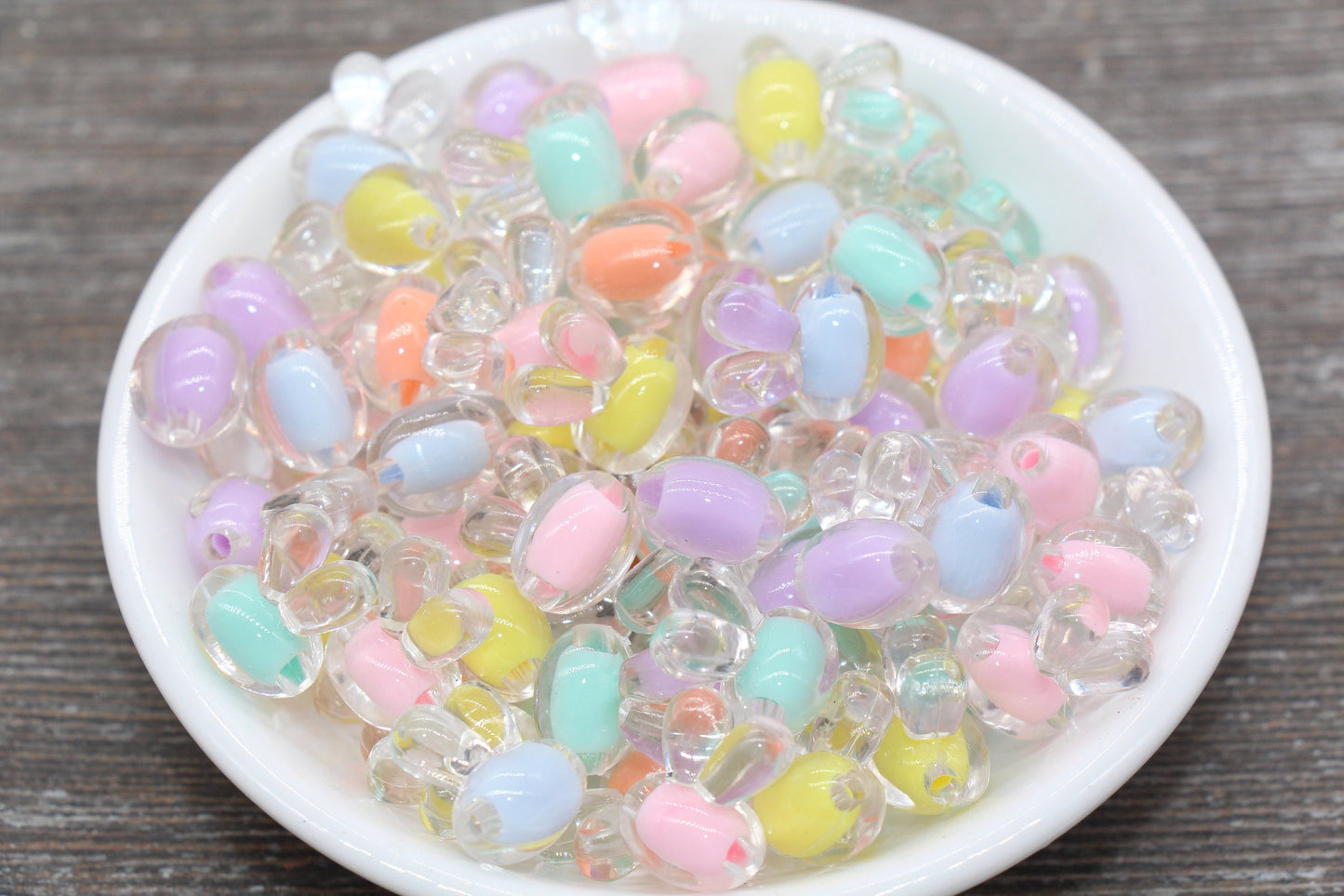 Mix Bunny Beads, Multicolor Bunny Beads, Chunky Acrylic Beads, Bracelet Making Jewelry Finding #1898
