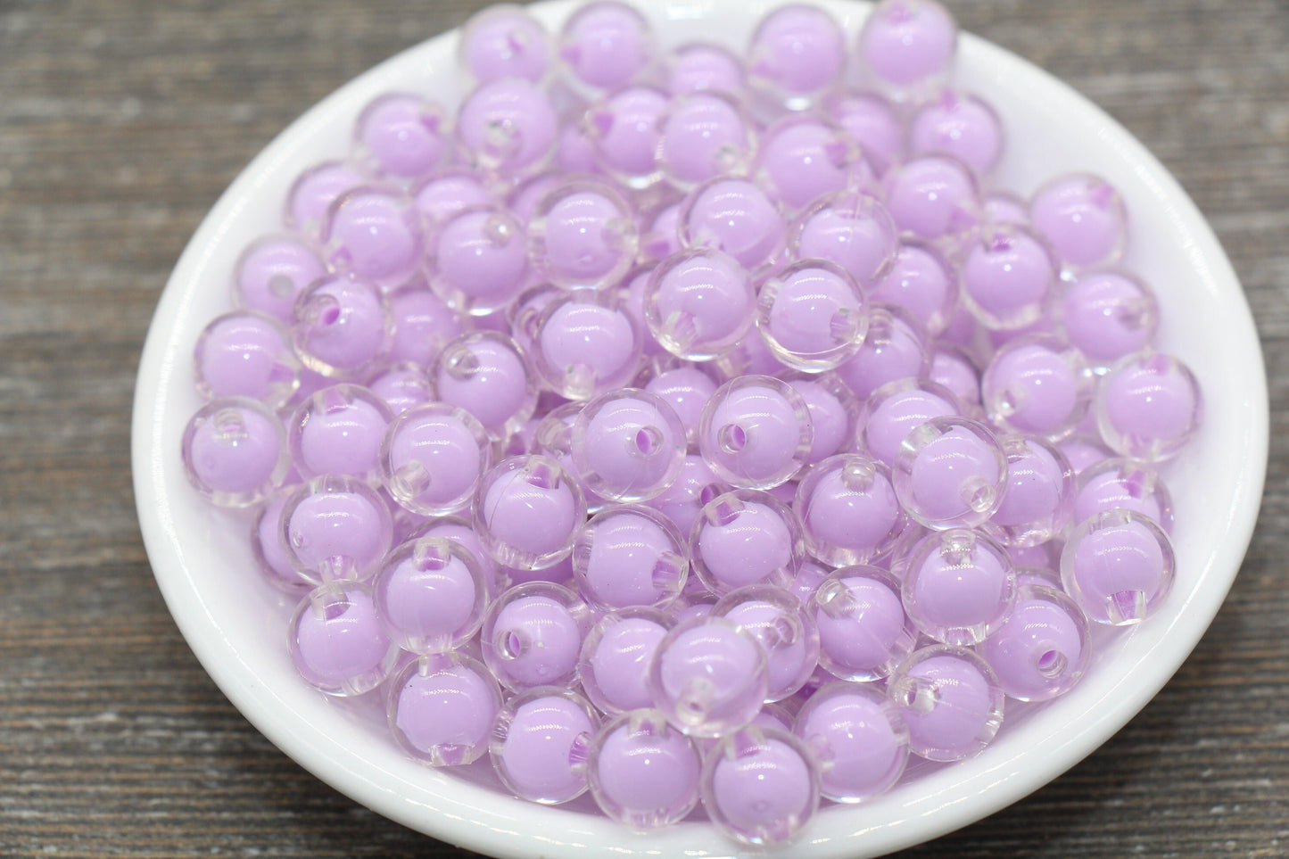 10mm Light Purple Round Beads, Purple Acrylic Round Gumball Beads, Bubblegum Beads, Chunky Beads, Plastic Round Bead #1918