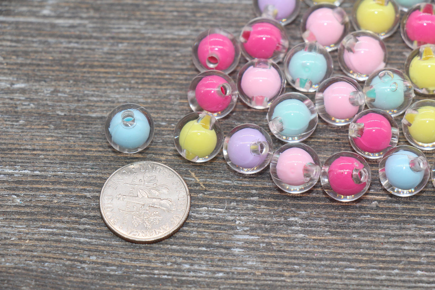 10mm Multicolor Round Beads, Mix Color Acrylic Round Gumball Beads, Bubblegum Beads, Chunky Beads, Plastic Round Bead #1923