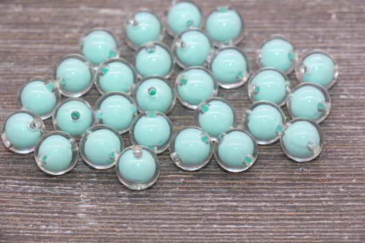 12mm Mint Green Round Beads, Mint Acrylic Round Gumball Beads, Bubblegum Beads, Chunky Beads, Plastic Round Bead #1925