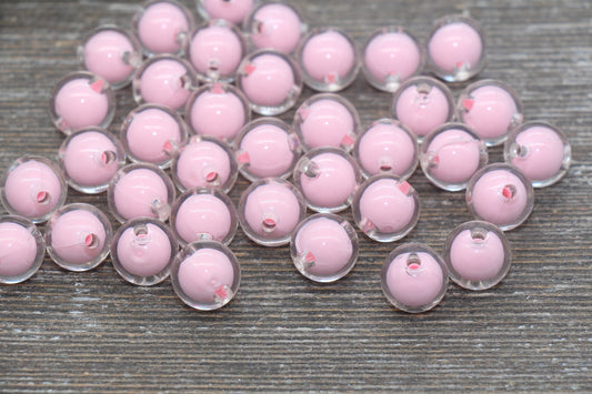 12mm Pink Round Beads, Pink Acrylic Round Gumball Beads, Bubblegum Beads, Chunky Beads, Plastic Round Bead #1929
