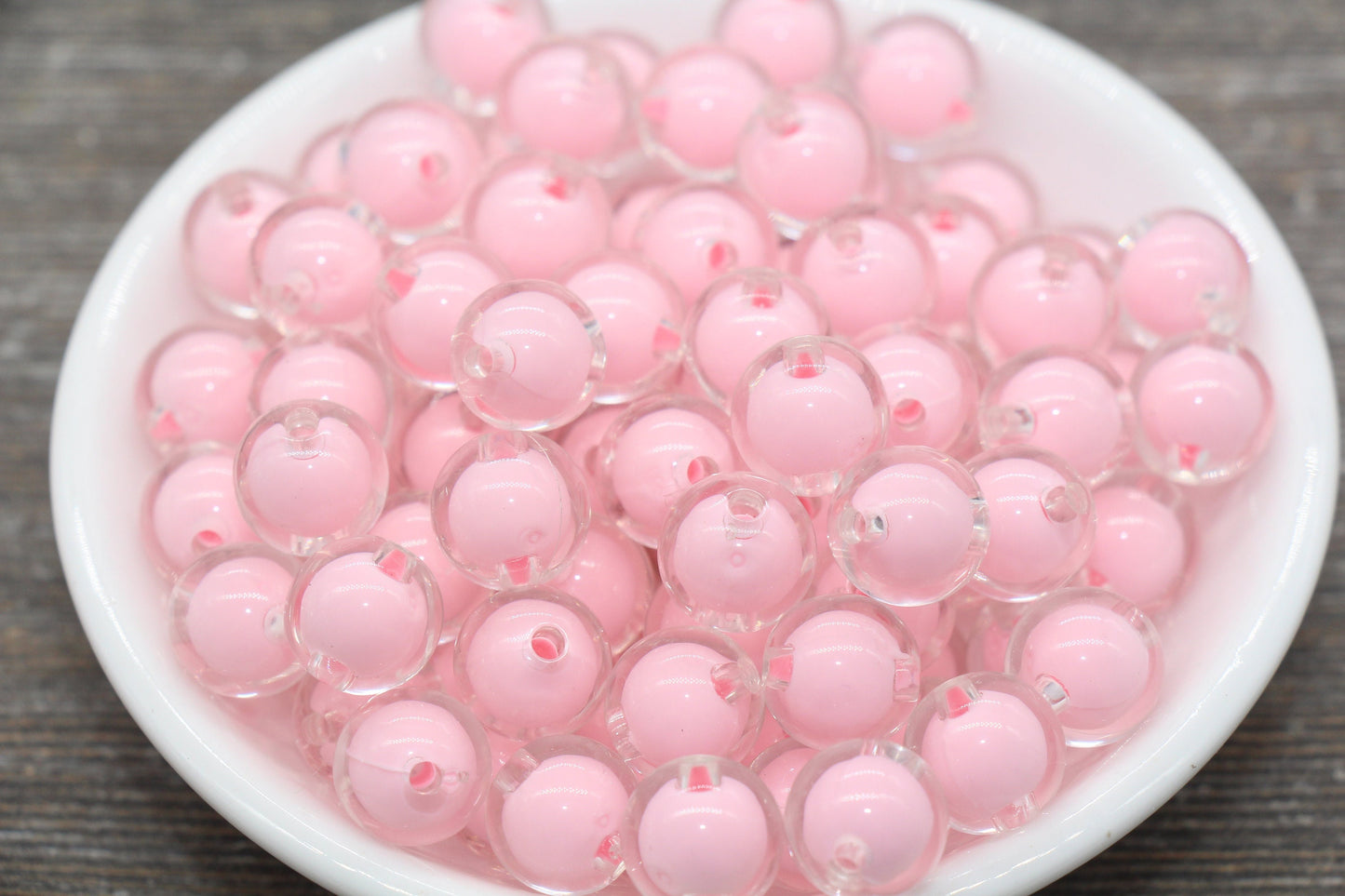 12mm Pink Round Beads, Pink Acrylic Round Gumball Beads, Bubblegum Beads, Chunky Beads, Plastic Round Bead #1929