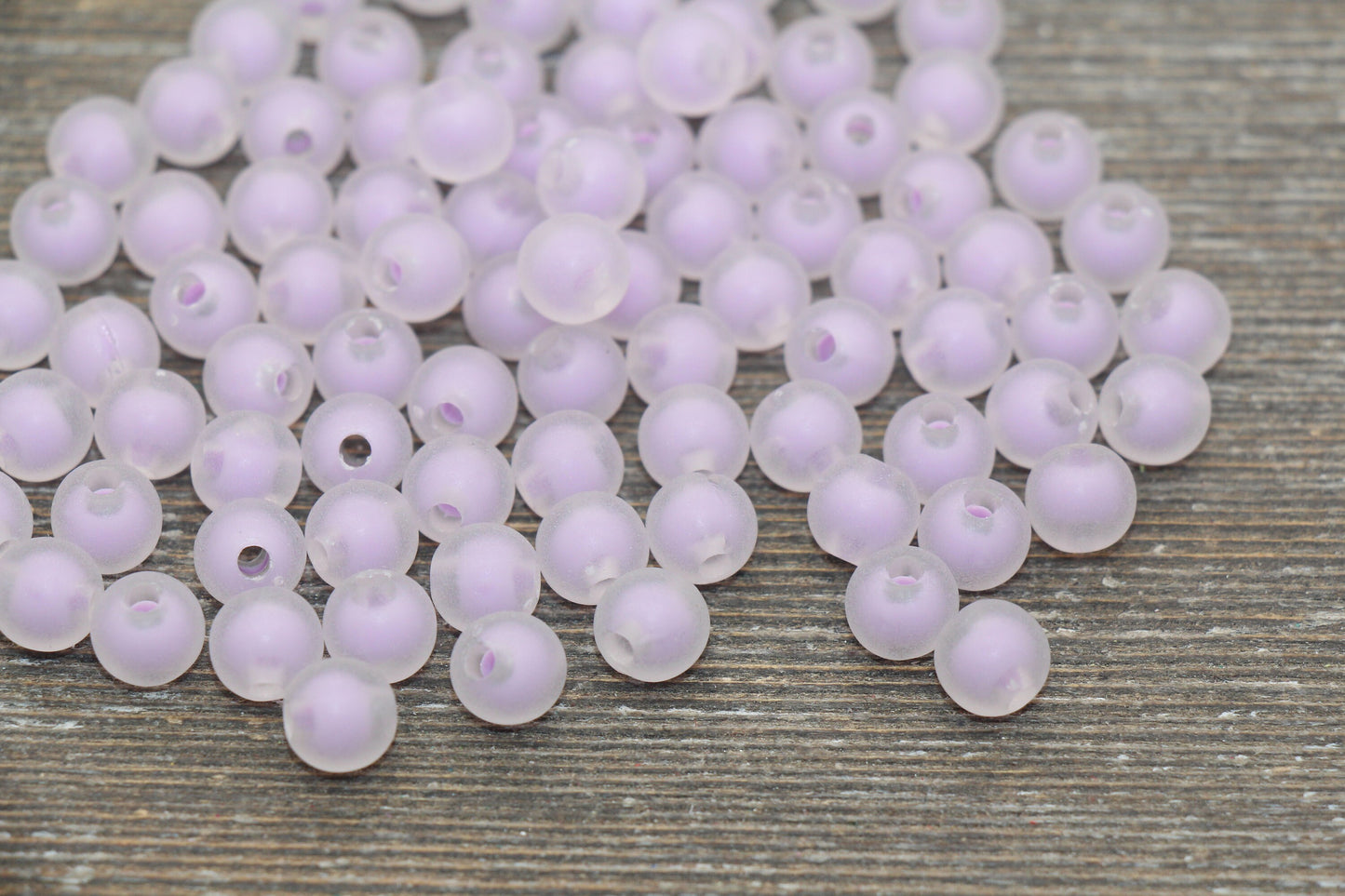 8mm Matte Light Purple Gumball Beads, Purple Round Acrylic Loose Beads, Frosted Bubblegum Beads, Chunky Beads, Round Plastic Beads #1932