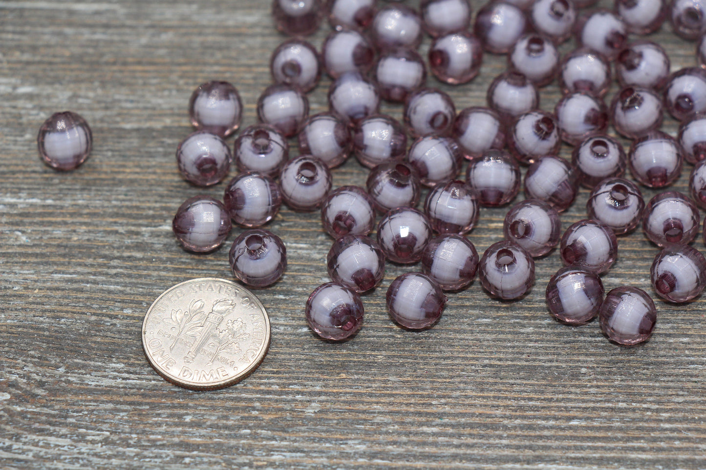 8mm Gray Faceted Beads, Round Faceted Acrylic Loose Beads, Bubblegum Beads, Chunky Beads, Bracelet Gumball Beads #1987