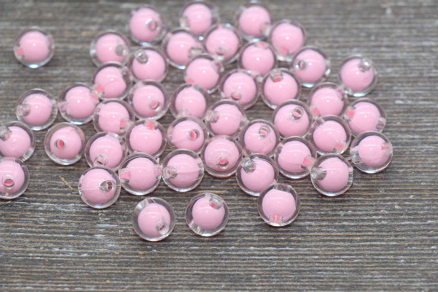10mm Pink Round Beads, Pink Acrylic Round Gumball Beads, Bubblegum Beads, Chunky Beads, Plastic Round Bead #1919