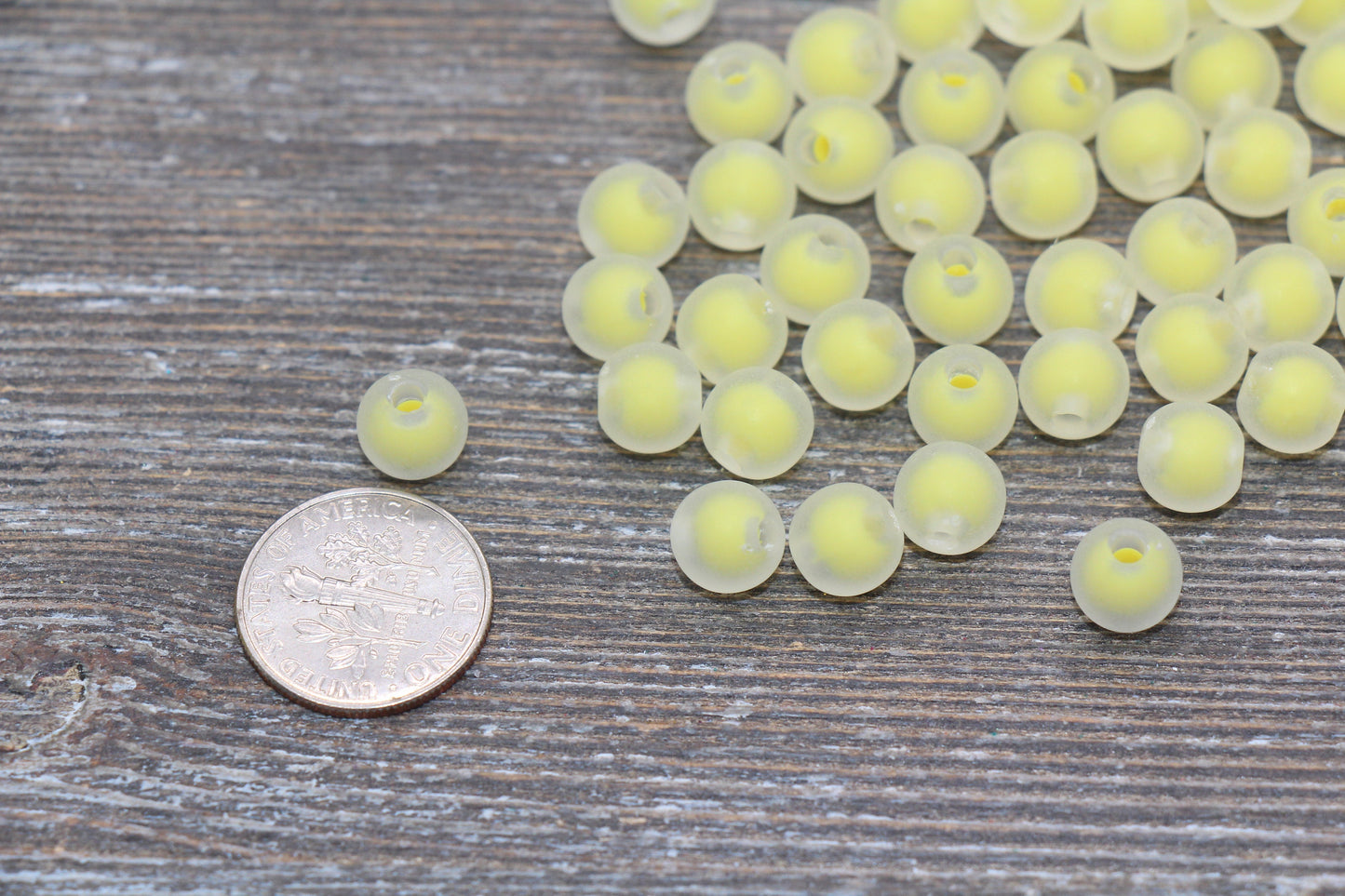 8mm Matte Yellow Gumball Beads, Yellow Round Acrylic Loose Beads, Frosted Bubblegum Beads, Chunky Beads, Round Plastic Beads #1931
