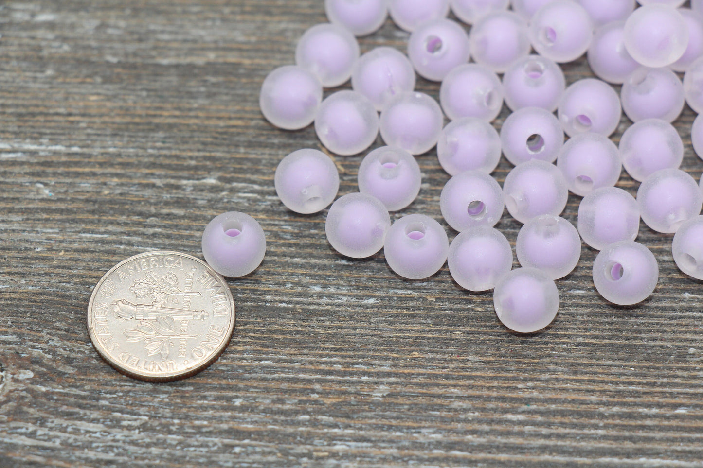 8mm Matte Light Purple Gumball Beads, Purple Round Acrylic Loose Beads, Frosted Bubblegum Beads, Chunky Beads, Round Plastic Beads #1932