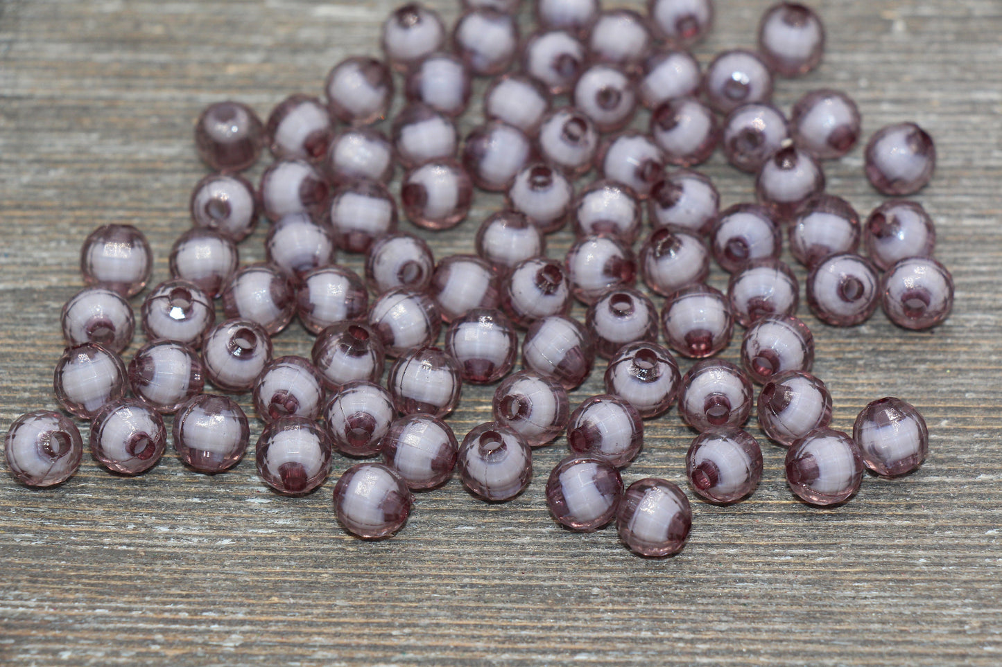 8mm Gray Faceted Beads, Round Faceted Acrylic Loose Beads, Bubblegum Beads, Chunky Beads, Bracelet Gumball Beads #1987