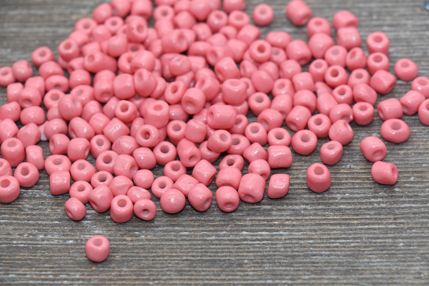 5mm Watermelon Glass Seed Beads, Size 3/0 Watermelon Opaque Czech Seed Beads, Rocailles Beads, Bead Bracelet, Beading Supplies #1295