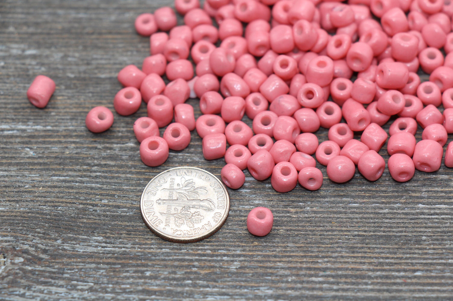 5mm Watermelon Glass Seed Beads, Size 3/0 Watermelon Opaque Czech Seed Beads, Rocailles Beads, Bead Bracelet, Beading Supplies #1295