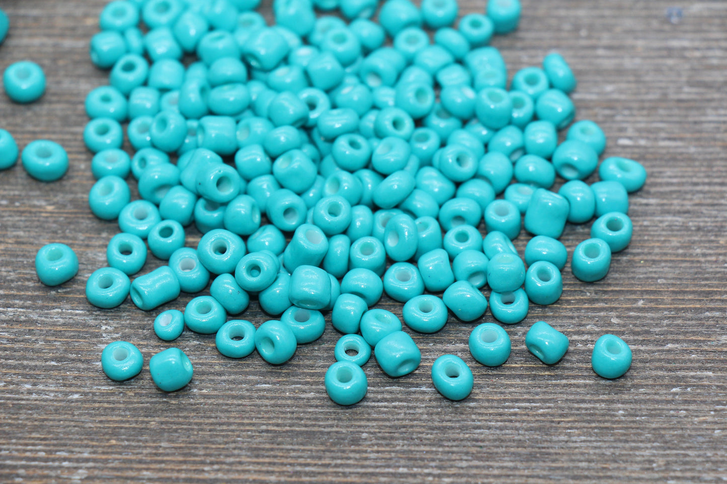 5mm Turquoise Glass Seed Beads, Size 3/0 Turquoise Opaque Czech Seed Beads, Rocailles Beads, Bead Bracelet, Beading Supplies #1419