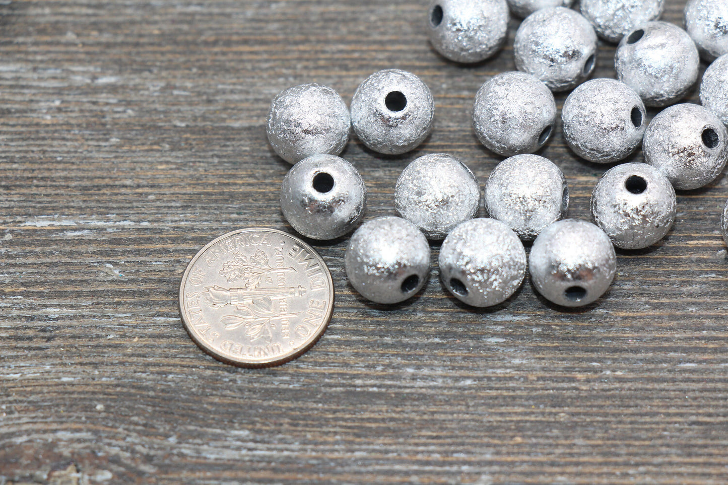 10mm Stardust Beads, Wrinkle Gumball Beads, Silver Round Acrylic Loose Beads, Bubblegum Beads, Chunky Beads, Bubble Gum Beads, #193