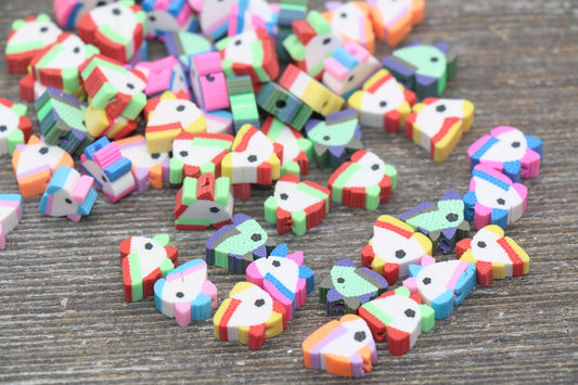 Unicorn Polymer Clay Beads, Unicorn Cane Beads, Unicorn Clay Beads, Jewelry Beads, Beads for Bracelet #78